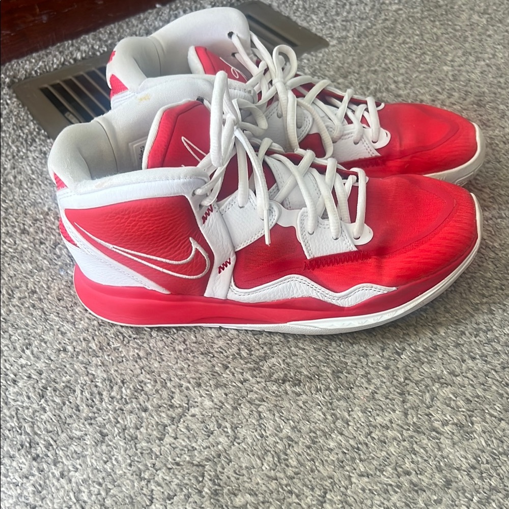 Nike Vibrant Red and White Sneakers